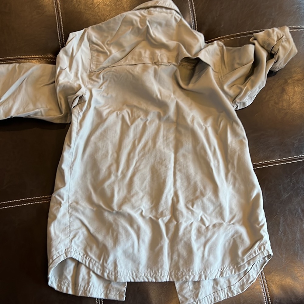Grey safari button up shirt. REI. - Picture 4 of 5
